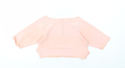 River Island Girls Pink  Cotton Pullover Sweatshirt Size 5-6 Years  Pullover - California