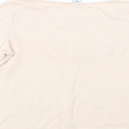 TU Girls Pink  Cotton Pullover Sweatshirt Size 8 Years  Pullover - Love