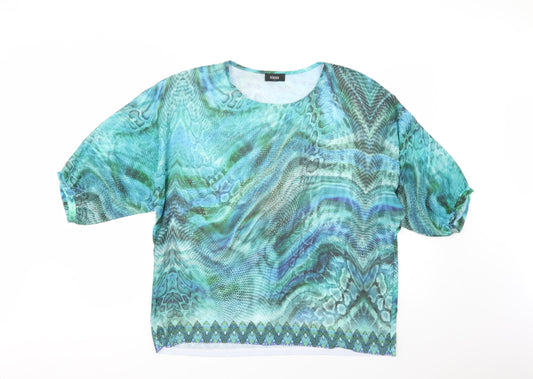 Womens UK Size L Klass Green Basic Blouse
