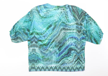 Womens UK Size L Klass Green Basic Blouse