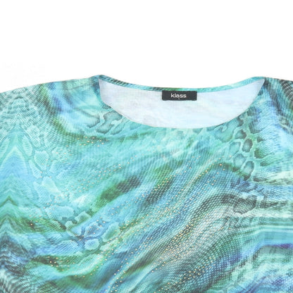 Womens UK Size L Klass Green Basic Blouse