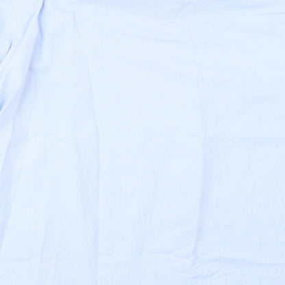 Sfera Men Mens Blue  Cotton  Dress Shirt Size L Collared Button