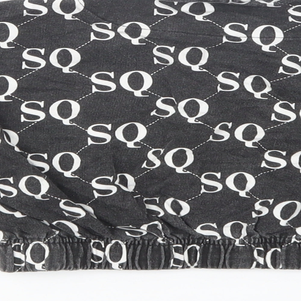Studio Girls Black Geometric Cotton Pullover Sweatshirt Size 8-9 Years  Pullover - Cropped