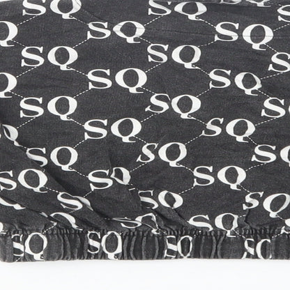 Studio Girls Black Geometric Cotton Pullover Sweatshirt Size 8-9 Years  Pullover - Cropped