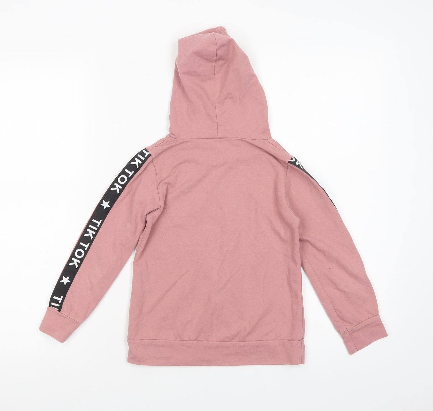 Preworn Girls Pink  Cotton Pullover Hoodie Size 6 Years  Pullover - Tik Tok