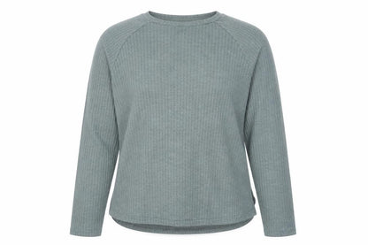 Front view of SHEIN women’s green polyester top lounge set, size L