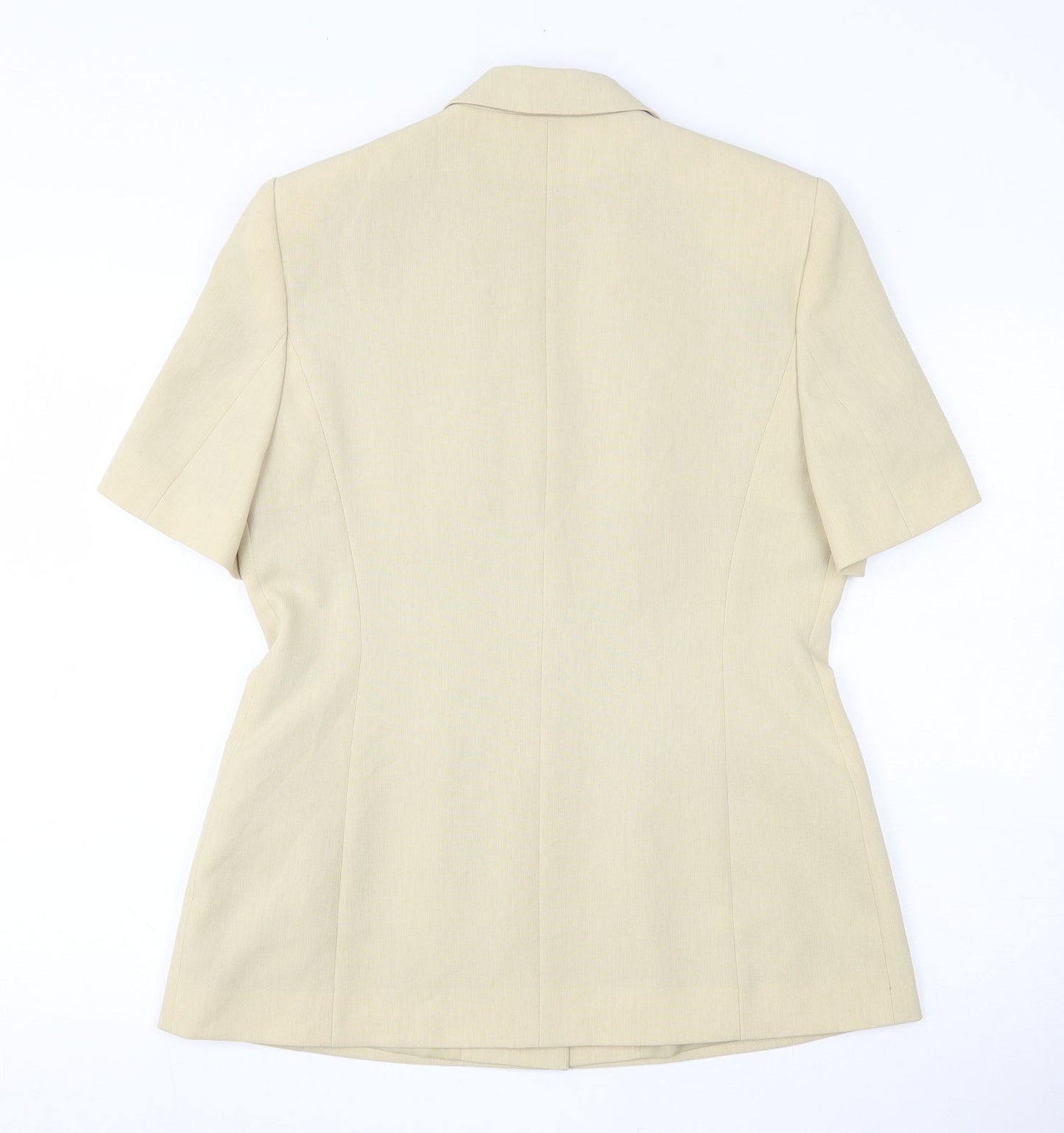 BHS Womens Beige  100% Polyester Jacket Suit Jacket Size 14