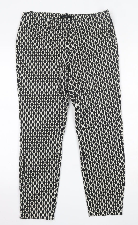 Womens UK Size 10 H&M Regular Fit  Black Trousers