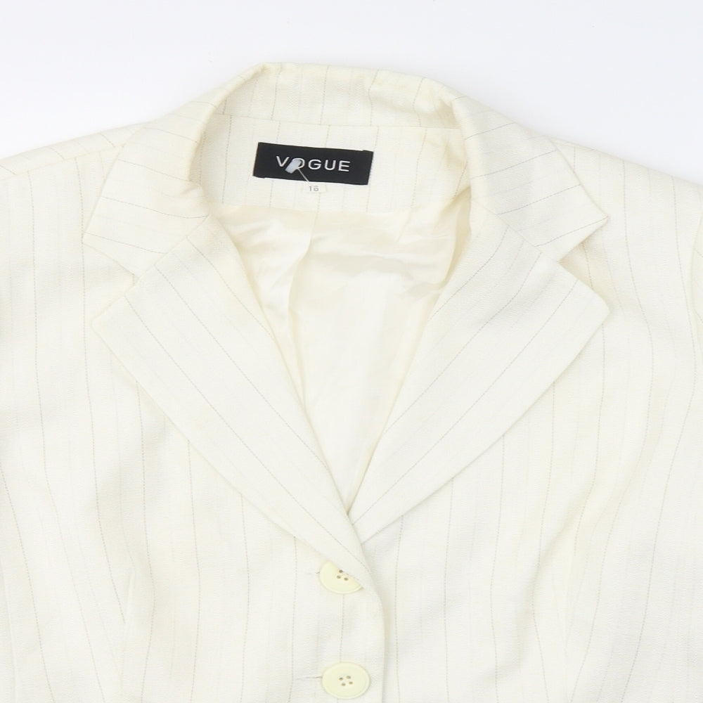 Womens UK Size 16 Vogue Ivory Jacket