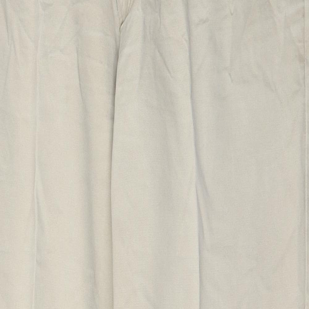 Dunnes Stores Mens Beige  Cotton Trousers  Size XL L33 in Regular Button