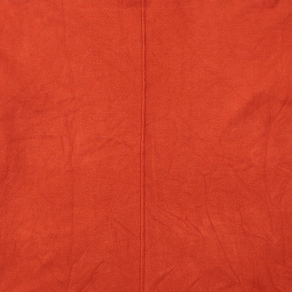 Md'm Womens Orange  Viscose Basic Blouse Size 10 Round Neck