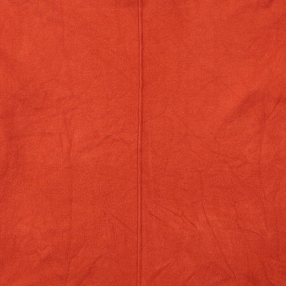 Md'm Womens Orange  Viscose Basic Blouse Size 10 Round Neck