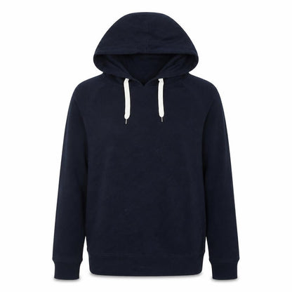 Front view of New Look women’s blue cotton pullover sweatshirt, size UK 8, pullover