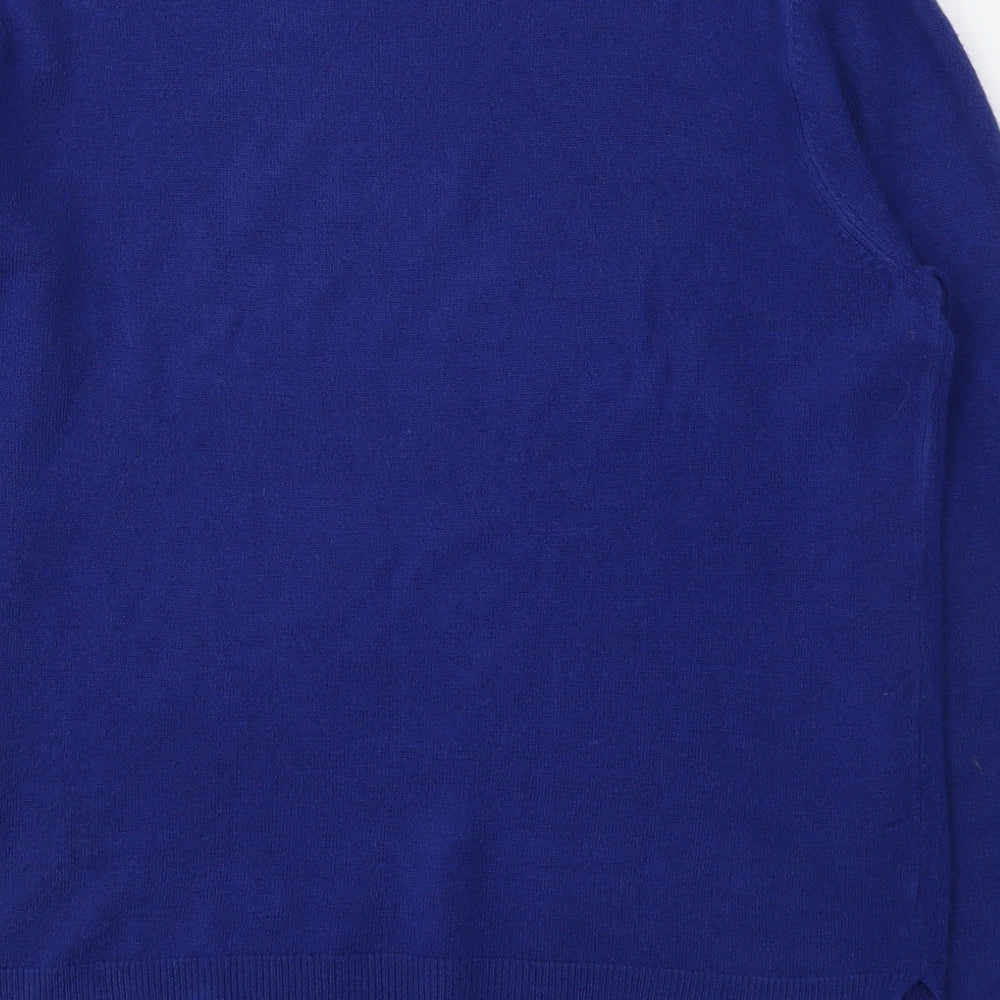 Womens UK Size 14 Marks and Spencer Blue Basic Blouse