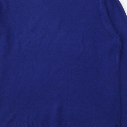 Womens UK Size 14 Marks and Spencer Blue Basic Blouse