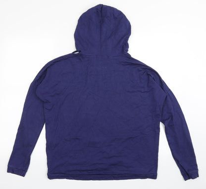 Back view of Pineapple women’s blue viscose pullover hoodie, size S, pullover