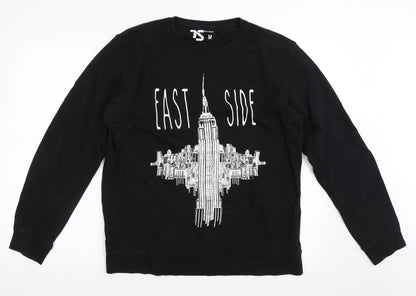 Twisted Soul Mens Black  Cotton Pullover Sweatshirt Size M   - East Side