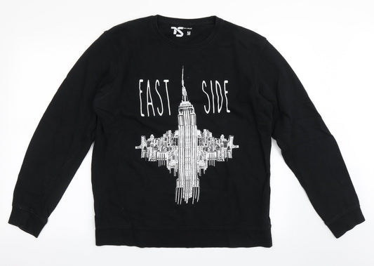 Twisted Soul Mens Black  Cotton Pullover Sweatshirt Size M   - East Side