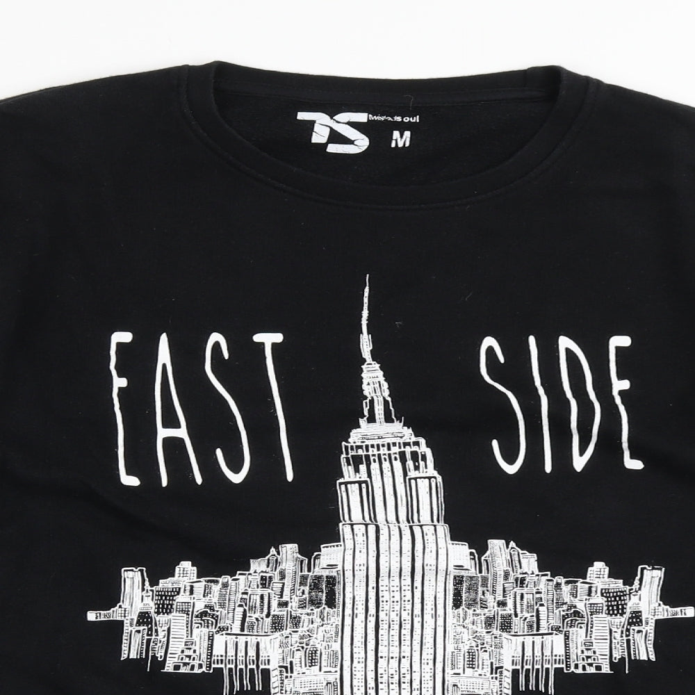 Twisted Soul Mens Black  Cotton Pullover Sweatshirt Size M   - East Side