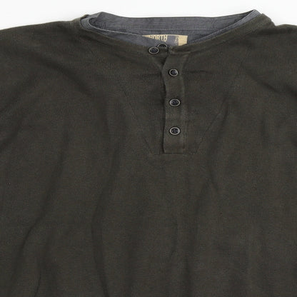 North Coast Mens Green Round Neck  Polyester Pullover Jumper Size L