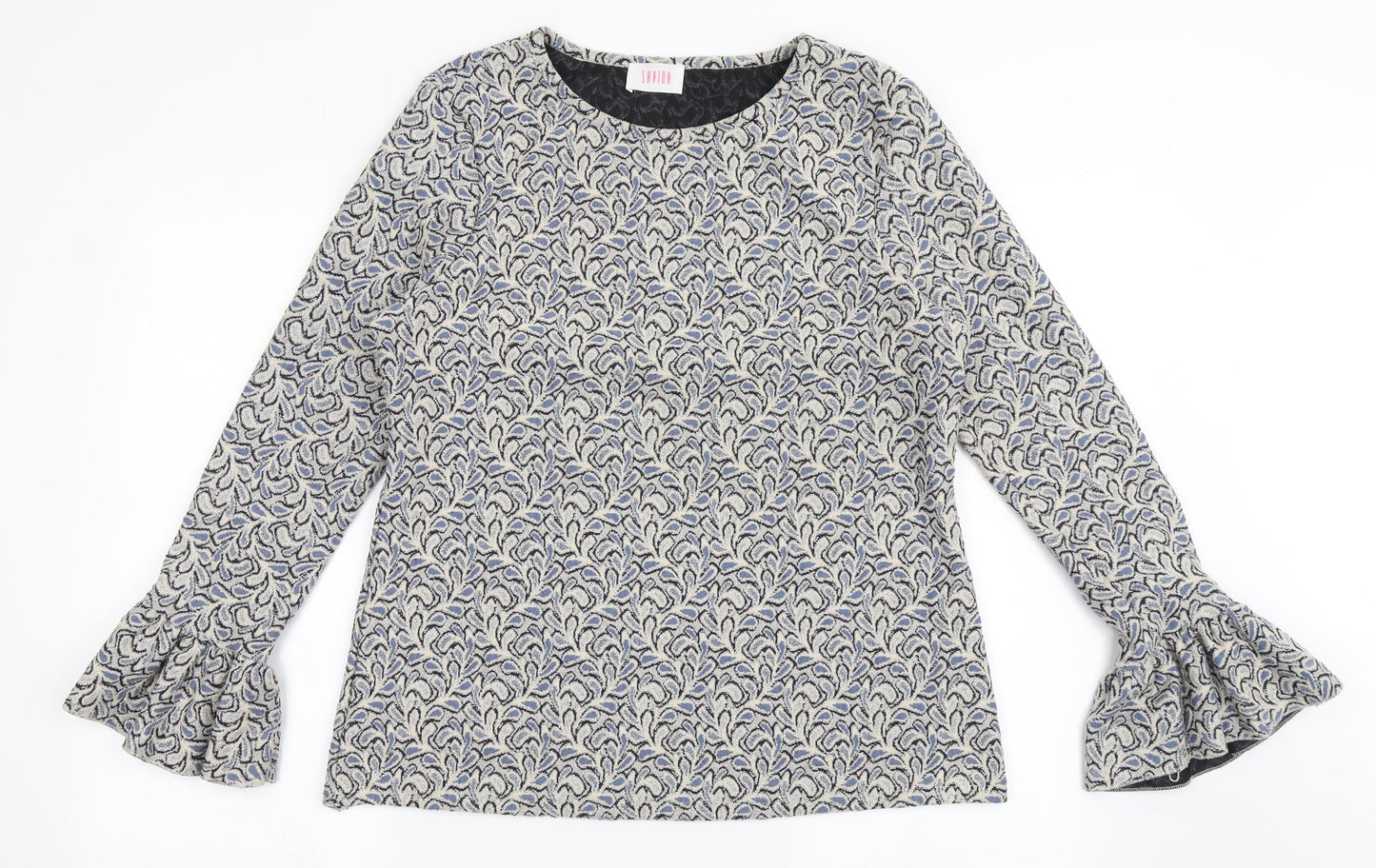 Womens UK Size XL Savida Beige Basic Blouse