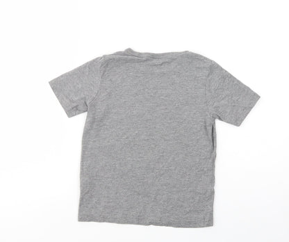 Marks Girls Grey  Cotton Pullover T-Shirt Size 4-5 Years Crew Neck Pullover - Bee Sting