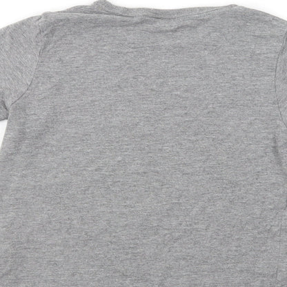 Marks Girls Grey  Cotton Pullover T-Shirt Size 4-5 Years Crew Neck Pullover - Bee Sting
