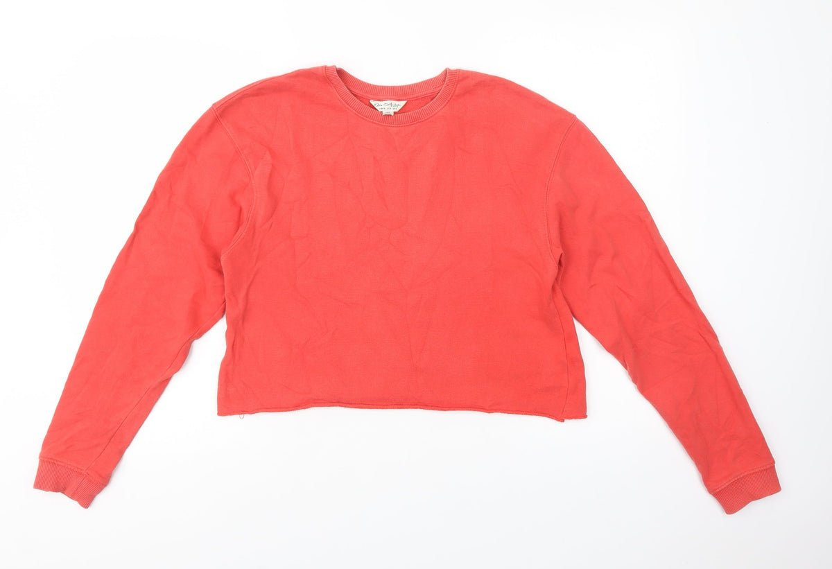 Additional front view of Miss Selfridge women’s red cotton pullover sweatshirt, size UK 8, pullover