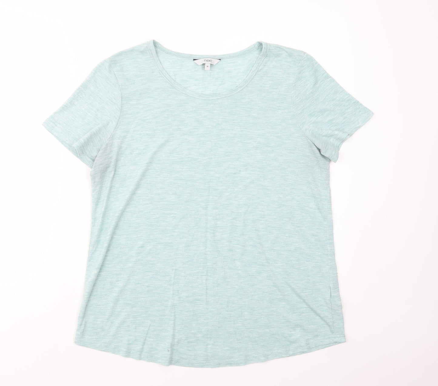 Womens UK Size 14 NEXT Green Basic T-Shirt