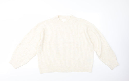 Womens UK Size M H&M Beige Pullover Jumper