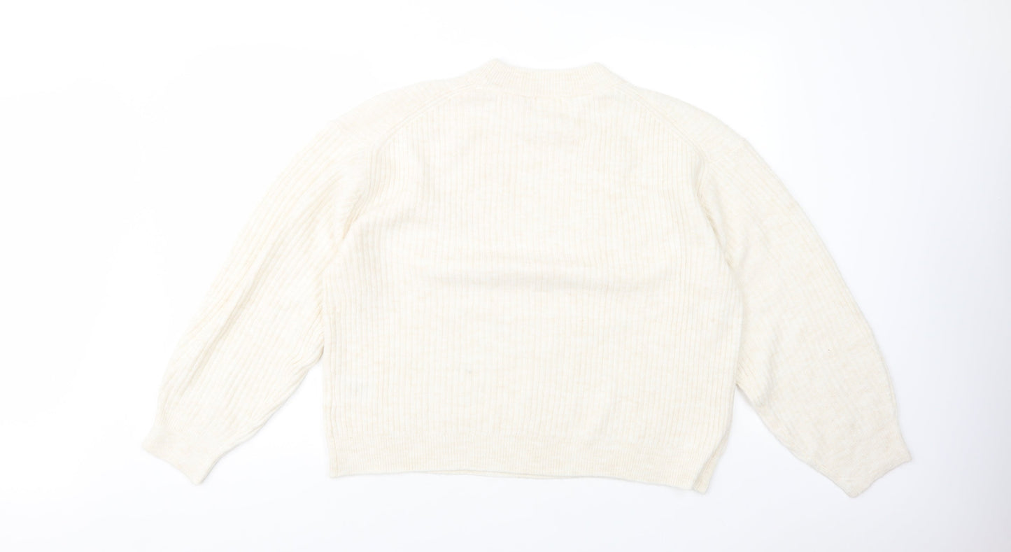 Womens UK Size M H&M Beige Pullover Jumper