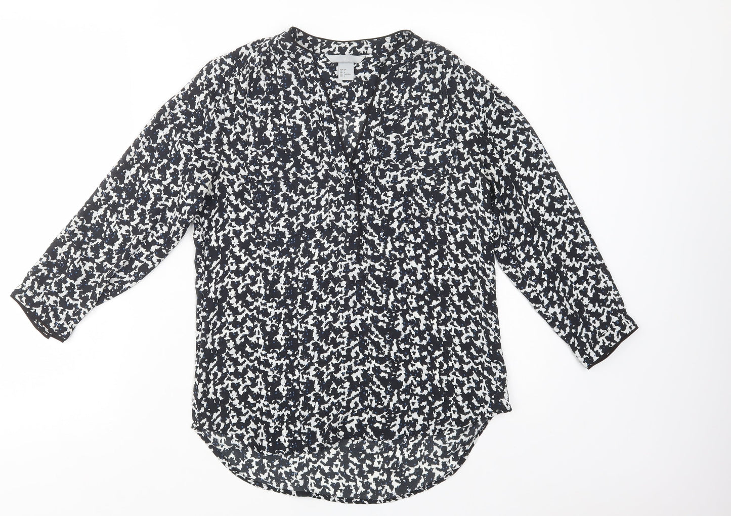 Womens UK Size 6 H&M Black Basic Blouse