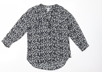 Womens UK Size 6 H&M Black Basic Blouse