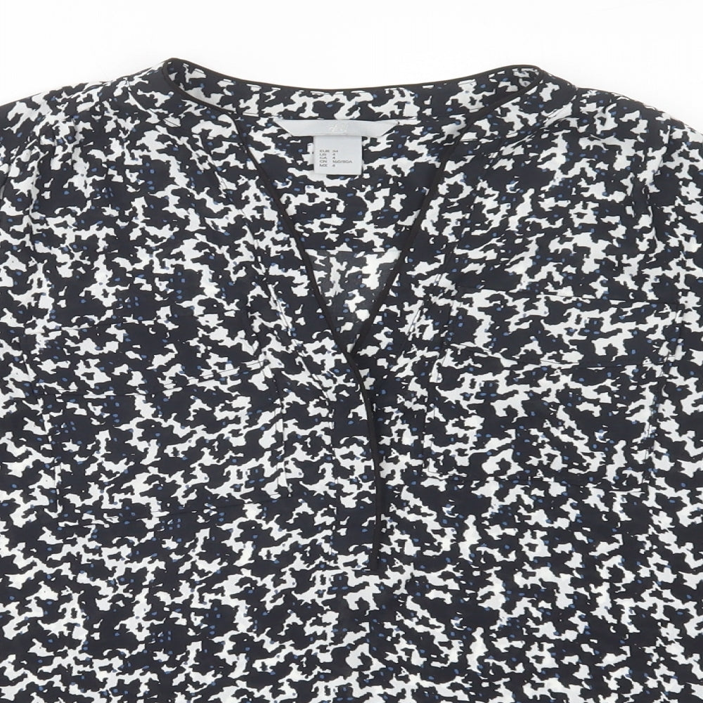 Womens UK Size 6 H&M Black Basic Blouse