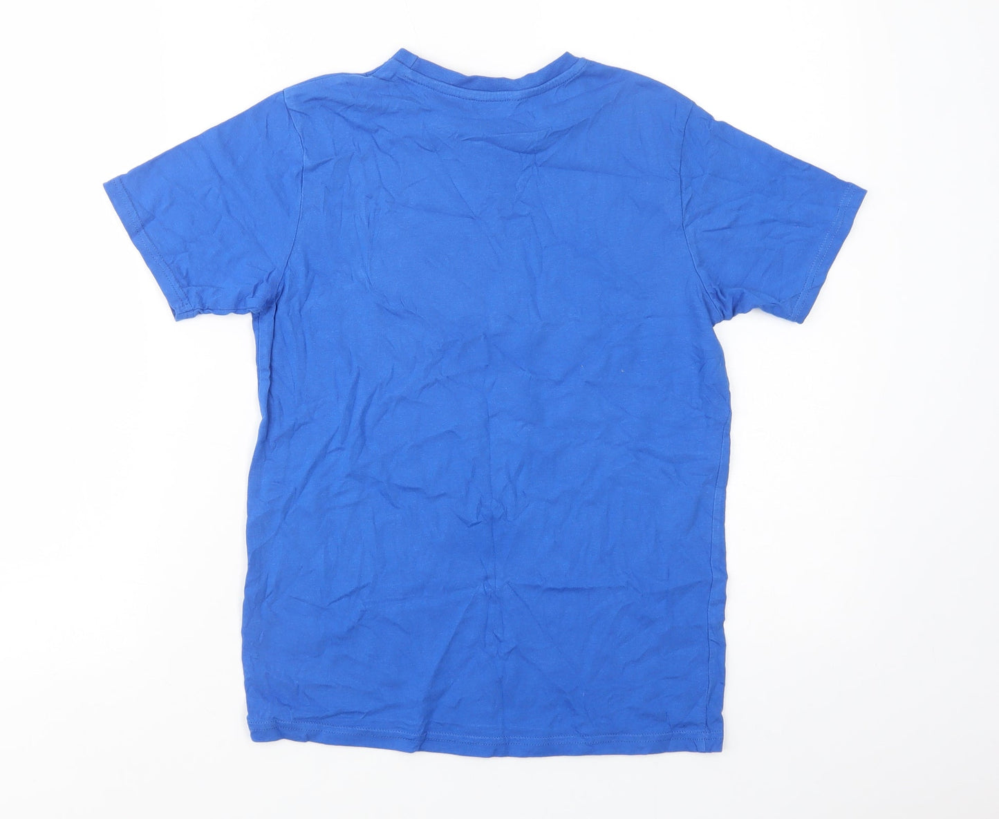 George Girls Blue  Cotton Pullover T-Shirt Size 11-12 Years Crew Neck Pullover - Future Icon