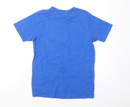George Girls Blue  Cotton Pullover T-Shirt Size 11-12 Years Crew Neck Pullover - Future Icon