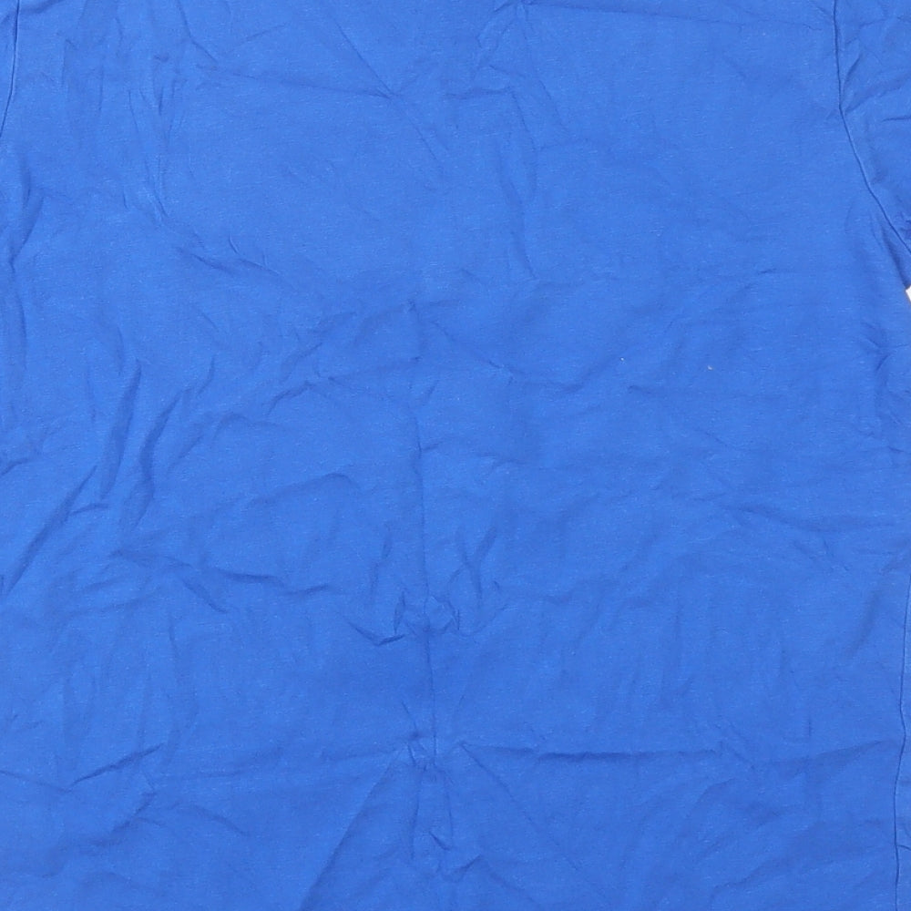 George Girls Blue  Cotton Pullover T-Shirt Size 11-12 Years Crew Neck Pullover - Future Icon