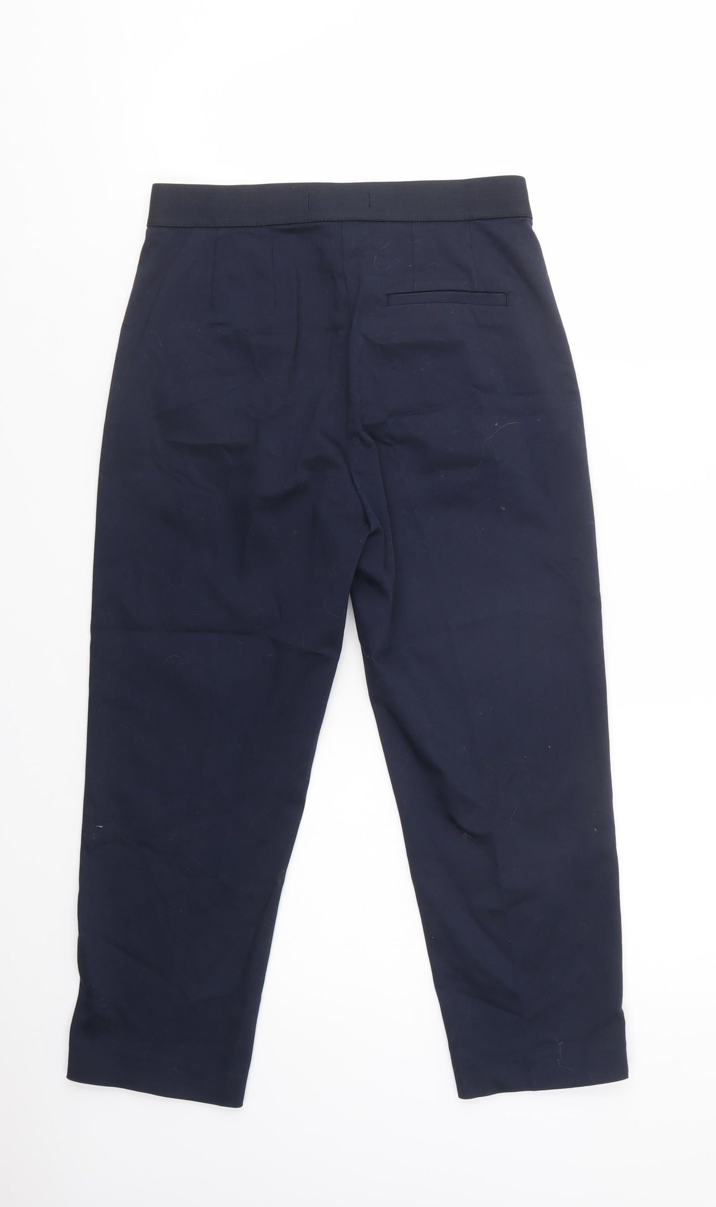 Womens UK Size 8 Marks Regular Fit Dress Pants Blue Trousers