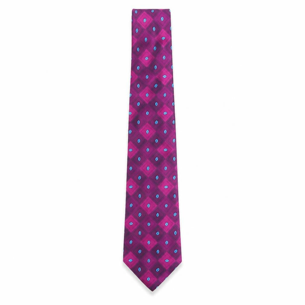 Mens Marks and Spencer Purple Geometric  Pointed Tie