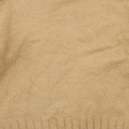 Primark Womens Brown Mock Neck  Acrylic Pullover Jumper Size S