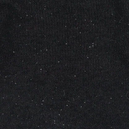 George Womens Black Round Neck  Polyester Pullover Jumper Size 10