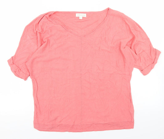 Womens UK Size M Monsoon Pink Pullover Jumper