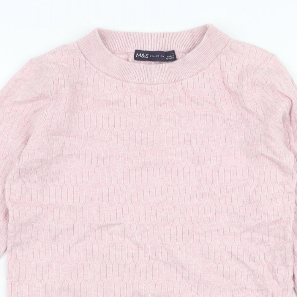 Womens UK Size 8 Marks and Spencer Pink Pullover Jumper