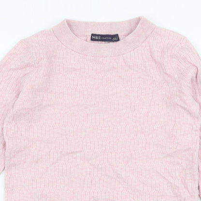 Womens UK Size 8 Marks and Spencer Pink Pullover Jumper