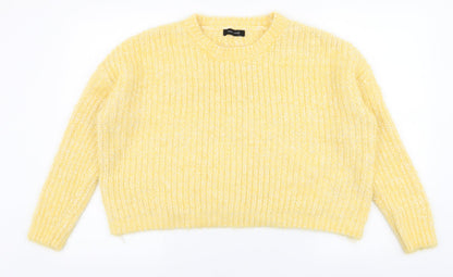 Womens UK Size M New Look Yellow Pullover Jumper