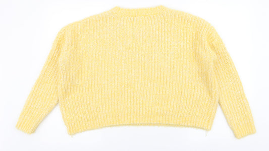 Womens UK Size M New Look Yellow Pullover Jumper