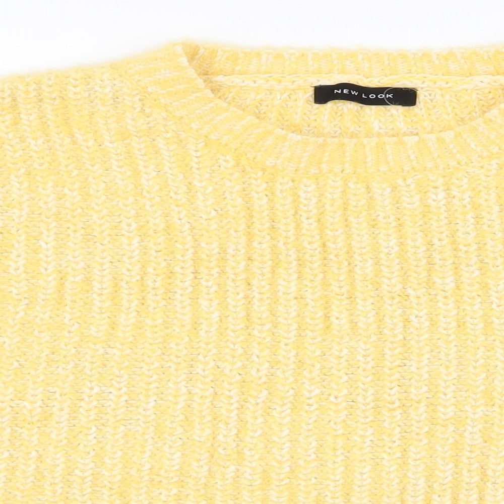 Womens UK Size M New Look Yellow Pullover Jumper
