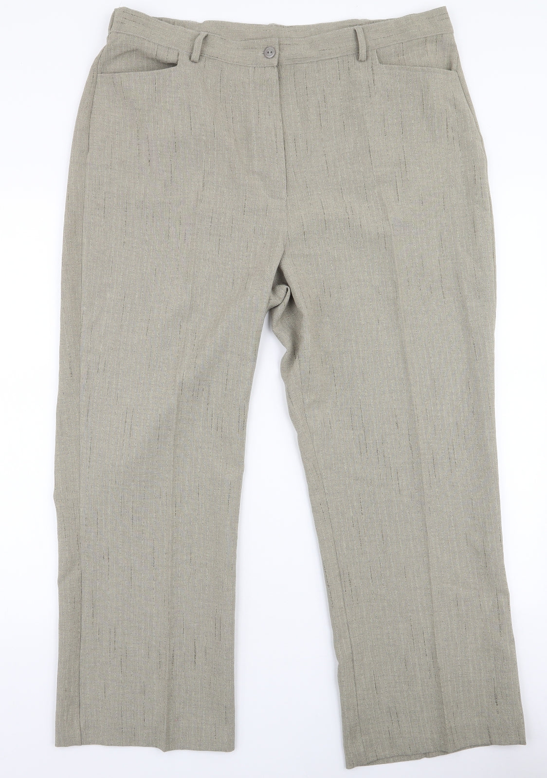 Womens UK Size 18 Alexara Regular Fit  Green Trousers
