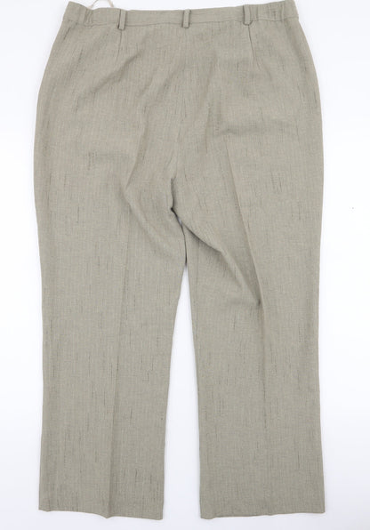 Womens UK Size 18 Alexara Regular Fit  Green Trousers