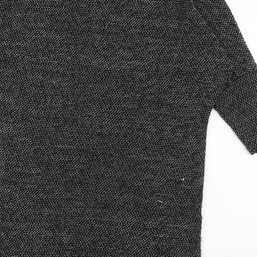 Mizumi Womens Black V-Neck  Acrylic Pullover Jumper Size S